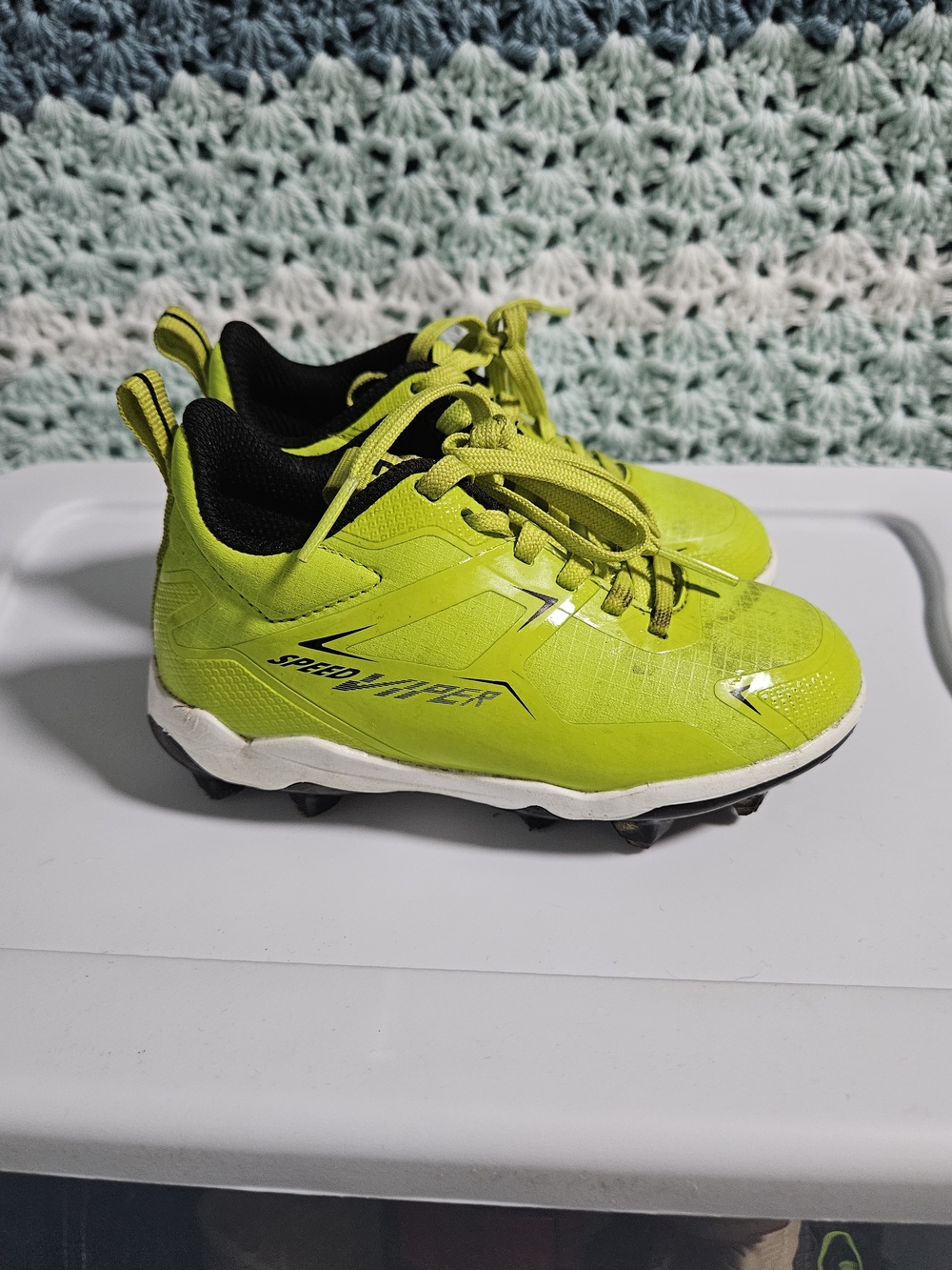 DSG Neon Lime Green Kids Speed Viper Cleats